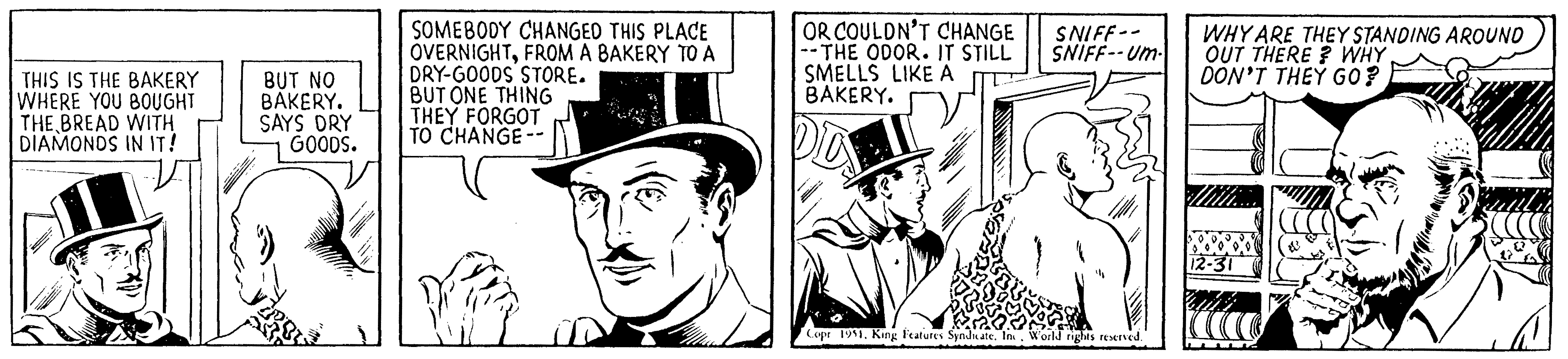 Vintage Mandrake Daily - 31 Dec 1951 (Mon)